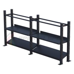 Купить Модульный стеллаж для гантелей, гирь и медболов 2580х430х1200 (2 секции) в Усолье-Сибирском 