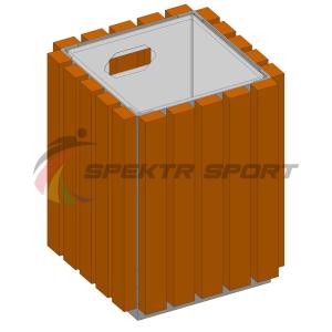 Купить Урна металлическая в деревянной обрешетке SP МФ400 в Усолье-Сибирском 