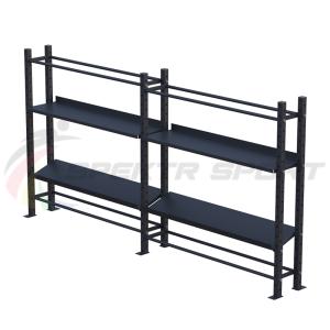 Купить Модульный стеллаж для гантелей, гирь и медболов 3780х430х1950 (2 секции) в Усолье-Сибирском 