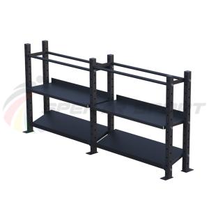Купить Модульный стеллаж для гантелей, гирь и медболов 3780х430х1200 (2 секции) в Усолье-Сибирском 
