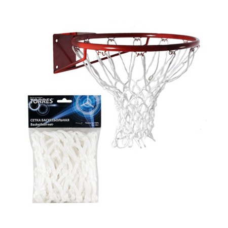 Купить Сетка баскетбольная Torres, нить 6 мм, белая в Усолье-Сибирском 